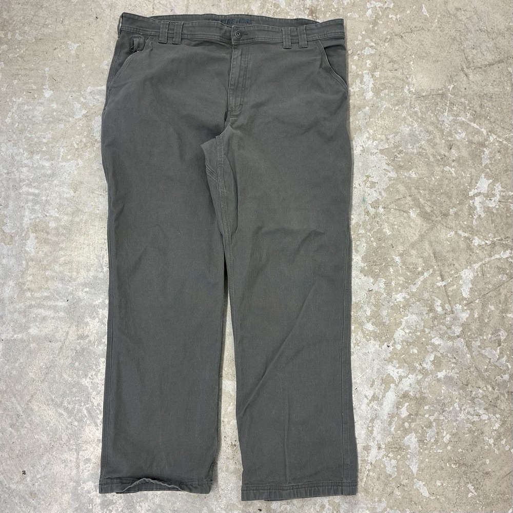 Duluth Trading Flex Fire Hose Pants Mens 42x32 Gray Relaxed Workwear Fits 41x30